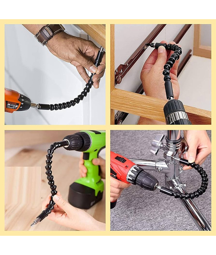 Extensión Flexible Porta Puntas Extensor Magnético Para Taladro Atornillar 11 piezas Ruhlmann RU34814 - Imagen 2
