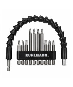 Extensión Flexible Porta Puntas Extensor Magnético Para Taladro Atornillar 11 piezas Ruhlmann RU34814