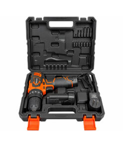 Alternative view of Taladro Atornillador Con Percutor a Batería Inalámbrico 10mm 12V 32Nm + Batería + Cargador + Maletín Nebraska Naranja/Negro NEMEBTA612K