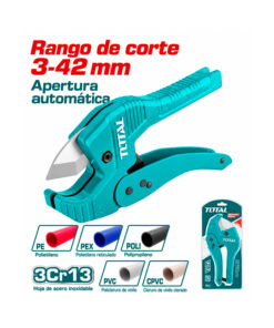 Tijera Corta Caños Tubos Tuberías Ajustable 3 – 42mm Total XTAIT2250 Celeste