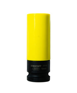 Tubo Bocallave 19mm Amarillo De Impacto Para Llantas Hexagonal Largo Encastre 1/2" Lusqtoff L5651