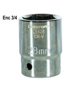Tubo Bocallave Hexagonal 28mm Encastre 3/4" Milimétrico Lusqtoff L5428