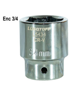 Tubo Bocallave Hexagonal 34mm Encastre 3/4" Milimétrico Lusqtoff L5434