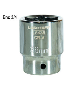 Tubo Bocallave Hexagonal 36mm Encastre 3/4" Milimétrico Lusqtoff L5436