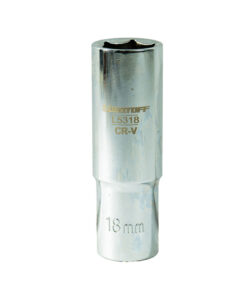 Tubo Bocallave Largo Hexagonal 18mm Encastre 1/2" Milimétrico Lusqtoff L5318
