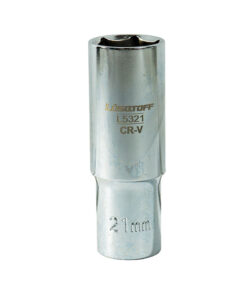 Tubo Bocallave Largo Hexagonal 21mm Encastre 1/2" Milimétrico Lusqtoff L5321