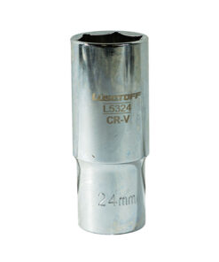 Tubo Bocallave Largo Hexagonal 24mm Encastre 1/2" Milimétrico Lusqtoff L5324