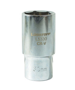 Tubo Bocallave Largo Hexagonal 30mm Encastre 1/2" Milimétrico Lusqtoff L5330