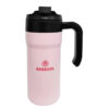 Vaso Térmico Travel Mug Con Manija Y Tapa 650ml Blanco Broksol TER-VAS650RS
