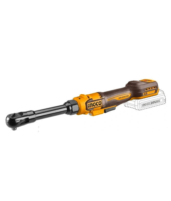 Llave Crique A Batería Inalámbrica Extensible Largo Alcance Encastre 3/8" 65 NM 20V Ingco CDRLI206529 - Imagen 2