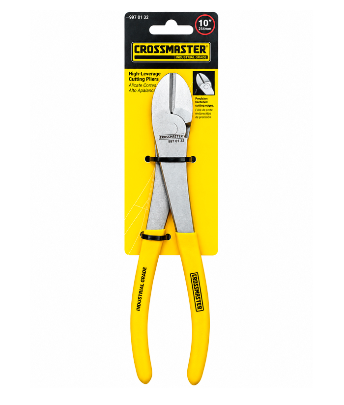 Alicate Corta Perno Corte Diagonal Alto Apalancamiento 10" 254mm Crossmaster - Imagen 2