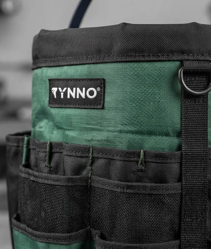 Funda Organizadora Bolso Porta Herramientas Reforzado Para Baldes de 20 Litros Rynno Verde/Negro RY-B700 - Imagen 3