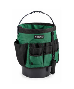 Funda Organizadora Bolso Porta Herramientas Reforzado Para Baldes de 20 Litros Rynno Verde/Negro RY-B700