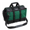 Bolso Cerrado Porta Herramientas 400mm Base Reforzada Profesional Rynno Verde/Negro RY-B250