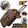 Bolso Valija Porta Herramientas Reforzada 27" Con Ruedas Hasta 20kg Ingco Naranja/Amarillo HRRTB275