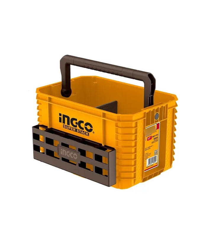 Cesta Caja Abierta Cajón Canasto Apilable Encastrable Abierto Apilable Porta Herramientas De Plástico 19" Ingco PBXS104 - Imagen 2