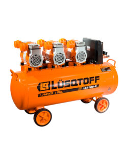 Compresor De Aire 100 Litros 1.7 HP X 3 Sin Aceites Silencioso Sin Mantenimiento Lusqtoff LCS100-8