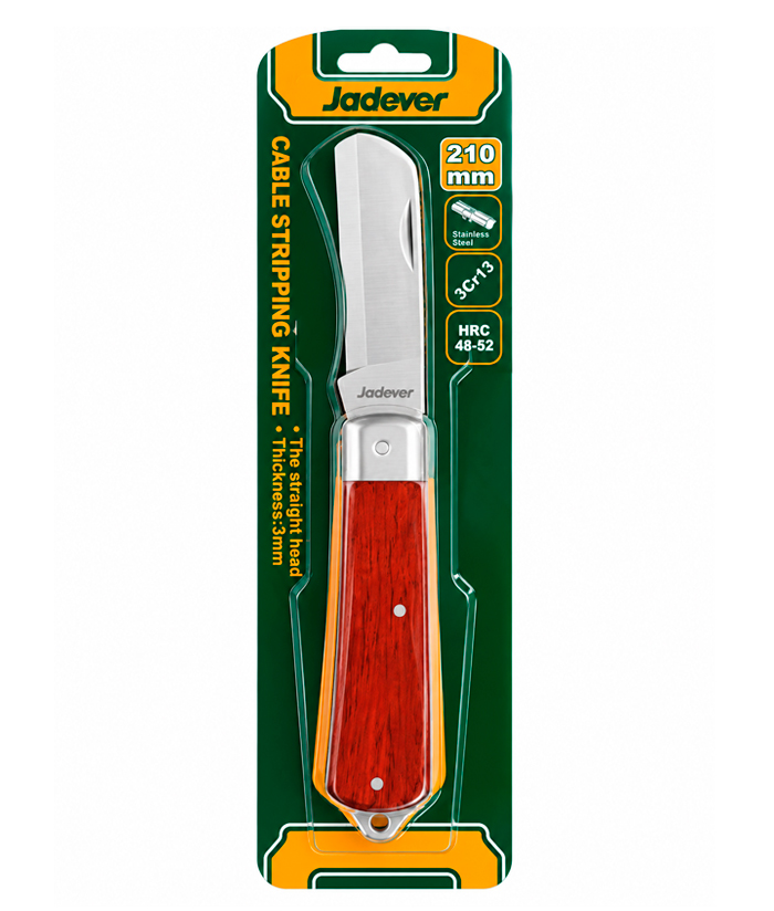 Cuchillo Navaja Pelacables 210mm Electricista Recto Jadever JDCSK3601 - Imagen 2