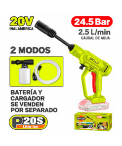 Hidrolavadora a Batería Inalámbrica 20V 24,5Bar Dyllu DTQX0120 Verde