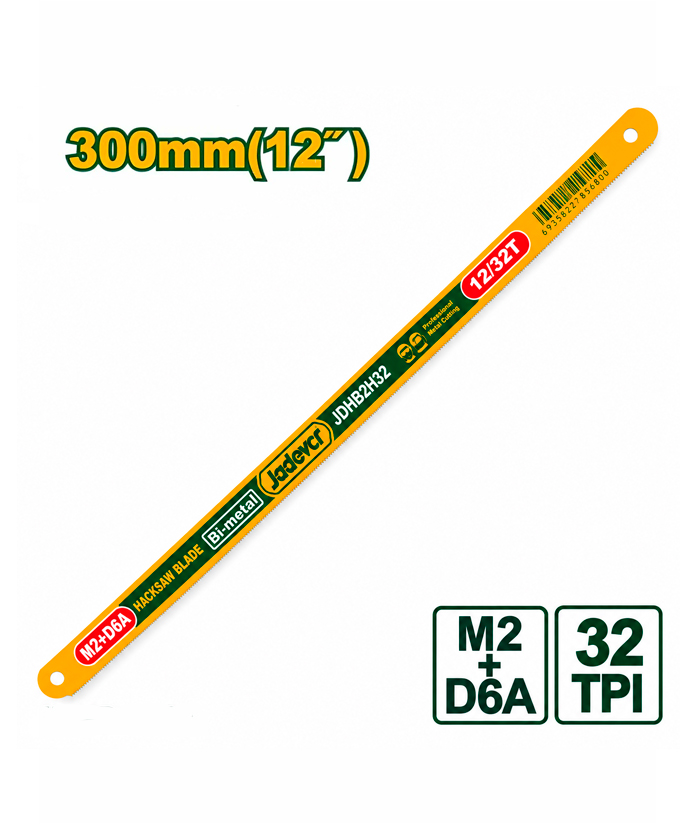 Hoja De Sierra Bimetálica M2+D6A 32 Dientes Por Pulgada Para Metal Y Madera 300mm 12" Jadever JDHB2H32