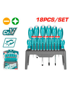 Juego Set Kit Destornilladores x18 Piezas Total THT250618