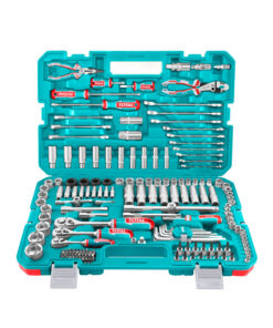 Juego Set Kit Caja de Tubos Bocallaves Encastre 1/4″ 3/8″ 1/2″ x 156 Piezas Total THKTHP21566