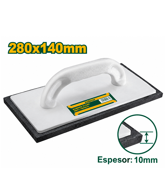 Llana Lisa Recta Para Construcción De Goma Fina 280 x 140 Jadever JDRN1328