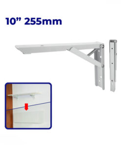 Ménsula Rebatible Plegable 10" 255mm Blanca Blanco Chapa 1,4mm Emtop EMZJ6310