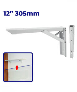 Ménsula Rebatible Plegable 12" 305mm Blanca Blanco Chapa 1,4mm Emtop EMZJ6312