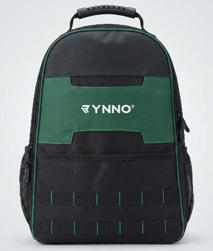 Mochila Porta Herramientas De Trabajo Profesional Rynno Verde/Negro RY-M200 - Imagen 3