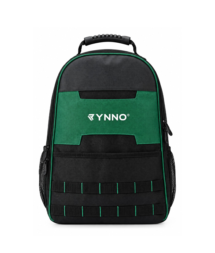 Mochila Porta Herramientas De Trabajo Profesional Rynno Verde/Negro RY-M200