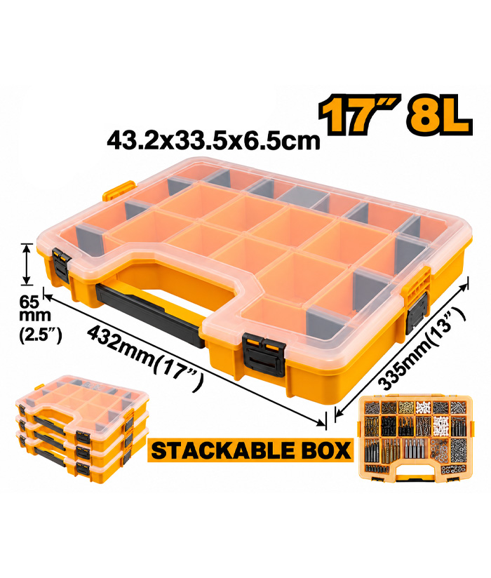 Caja Organizadora Organizador Plástico 17" 430mm Ingco PBX1711