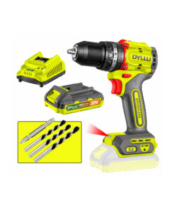 Taladro Atornillador Con Percutor 52Nm Motor Sin Carbones Brushless 20V 13mm + Batería 2.0Ah + Cargador Dyllu DTCDP5282-4 Verde